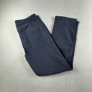 Western Rise Pants Mens 30 Gray AT Slim Straight Performance Hiking Work Chino